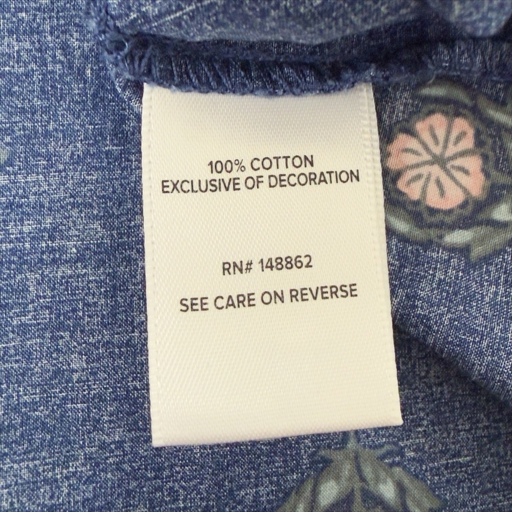 Torrid Belle Isle Top Womens Size 5X Plus Blue Floral Peter Pan Collar Button Up - Picture 8 of 10
